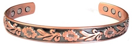 Rose Solid Copper Cuff Magnetic Bangle Bracelet #MBG231