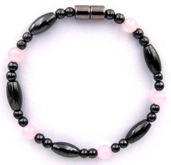 1 PC. (Magnetic) Rose Quartz Magnetic Bracelet Hematite Bracelet #MHB105