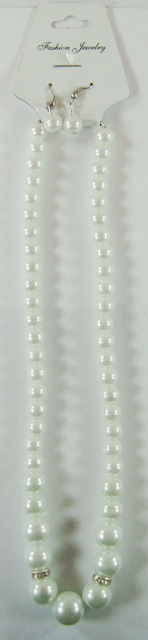 Faux White Pearl Necklaces