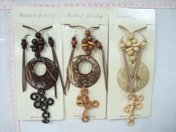 Wood Necklaces With Wood Earrings