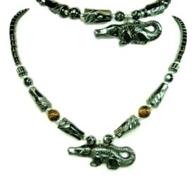 Hematite Jewelry, Alligator Hematite Necklaces