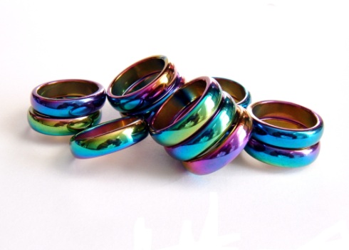 Wholesale Hematite Rainbow Rings