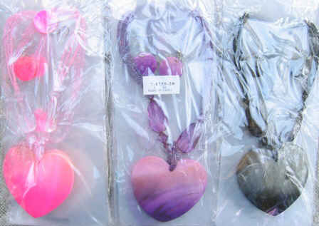 Heart Paua Shell Necklaces