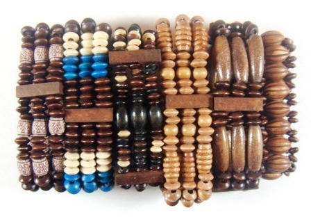 Wide Wood Bracelets