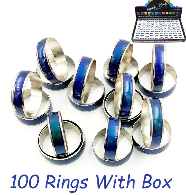 Wholesale Plain Mood Rings Change Color Fast