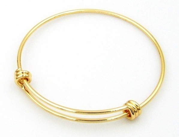 Resizable Gold Plated Stainless Steel Wire Bangles