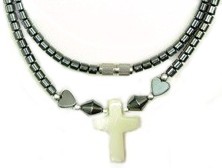 Non Magnetic Cross Hematite Necklaces