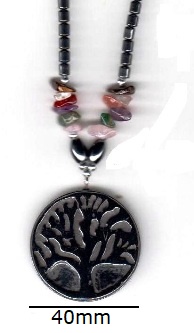 Tree of Life Hematite Necklaces