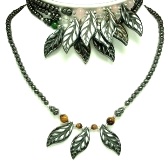 Leaf Hematite Necklaces