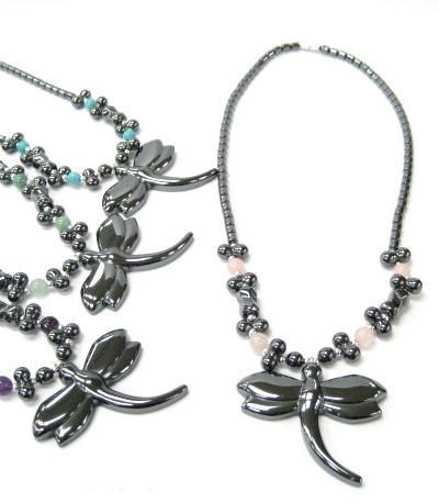 Dragonfly Hematite Necklaces