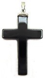 35mm. Plain Cross Hematite Pendant With