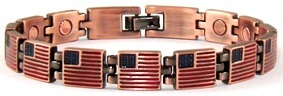 US Flag Magnetic Copper Bracelets