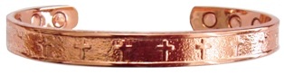 Horizontal Cross Magnetic Copper Bangle