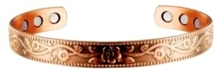 Flower Magnetic Copper Bangle