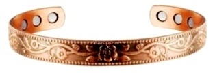 Flower Magnetic Copper Bangle