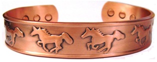 Running Horse Magnetic Copper Bangle