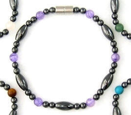 Stone Beads Magnetic Hematite Bracelets With Magnetic Clasps