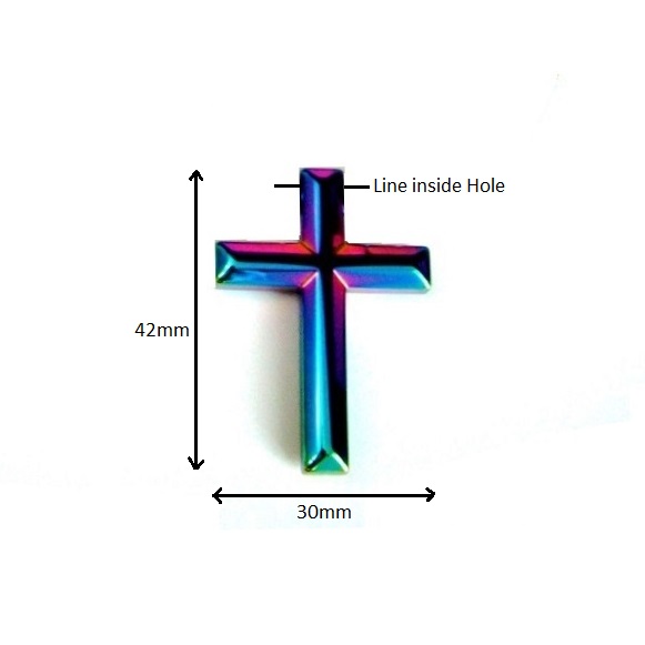 Rainbow Cross Non Magnetic Pendants