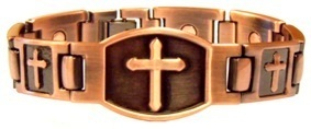 Armor Cross Copper Magnetic Bracelet