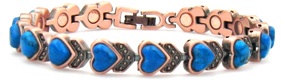 All turquoise Hearts Magnetic Copper Bracelets
