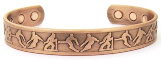 Snow Surfer Magnetic Copper Bangle