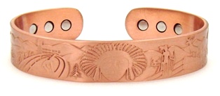 Chief Head Magnetic Copper Bangle