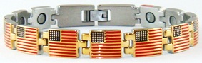 US Flag Magnetic Stainless Steel Bracelets