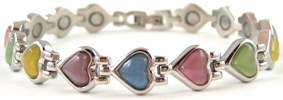 Multi Color Heart Stainless steel magnetic Bracelets