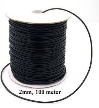 BlackLinen 2mm Waxed Cord