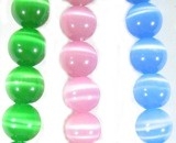 Fiber Optic Beads for Hematite Necklaces