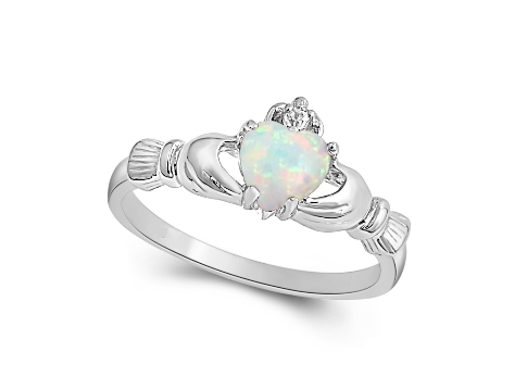 Silver Plated Opal Rings