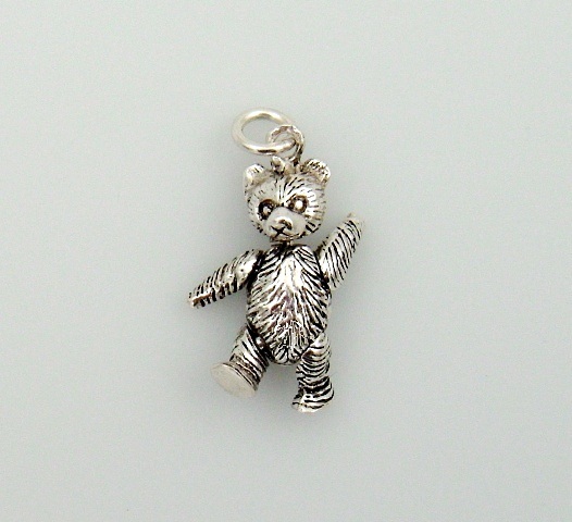 Silver Teddy Bear Pendants