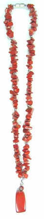 Red Jasper Chip Stone Necklaces