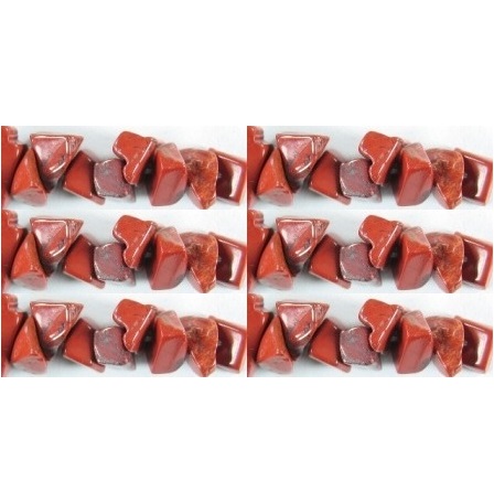 Red Jasper Chip Stone Beads Necklace 34"-36" Inch #36-RJ