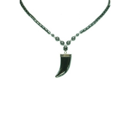 Dozen (12 PC.) All Black Hematite Claw Hematite Necklace #HN-0014