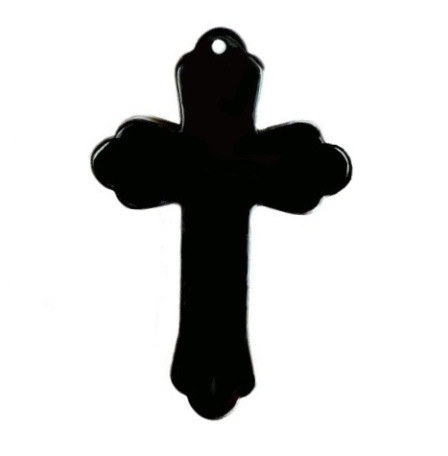 Dozen (12 PC.) Non-Magnetic 47x30mm Hematite Cross Pendants #HP-200