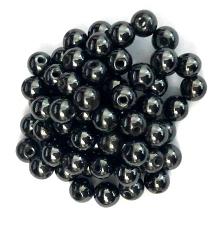 Economy 800 PC. in Bag (=10 Str 16" Each) 6mm Round Magnetic Beads #MB-R6B