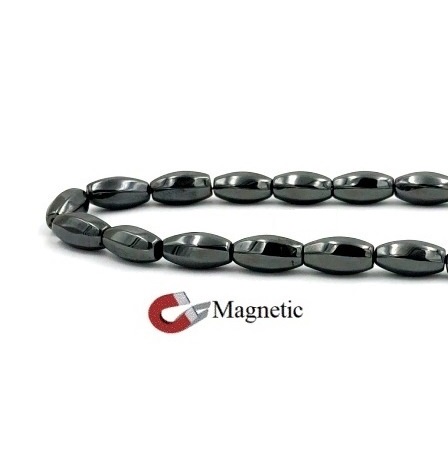 1 Strand 6x12mm High Power Faceted Rice Magnetic Beads #MB-TW6x12F