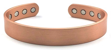 1/2" Mat Plain Solid Copper Cuff Magnetic Bangle Bracelet #MBG006D