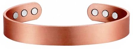 Extra Wide Plain Copper Mat Finish Bangle Bracelet for men and Women #MBG006F