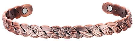 Rose Solid Copper Cuff Magnetic Bangle Bracelet for Women #MBG011