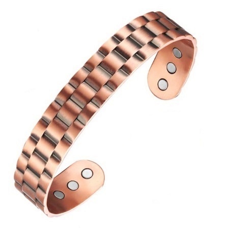 Chain Solid Copper Cuff Magnetic Therapy Bangle Bracelet #MBG253