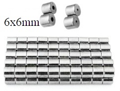 100 Sets 6x6mm Gunmetal Silver Color Magnetic Clasps #MC-5