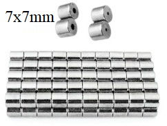 100 Sets 7x7xmm Gunmetal Color Magnetic Clasps #MC7