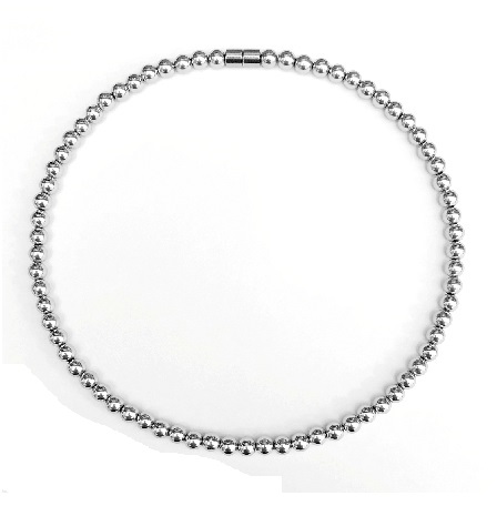1 PC. All 6mm Silver Color Hematite Magnetic Necklace #MN-00001