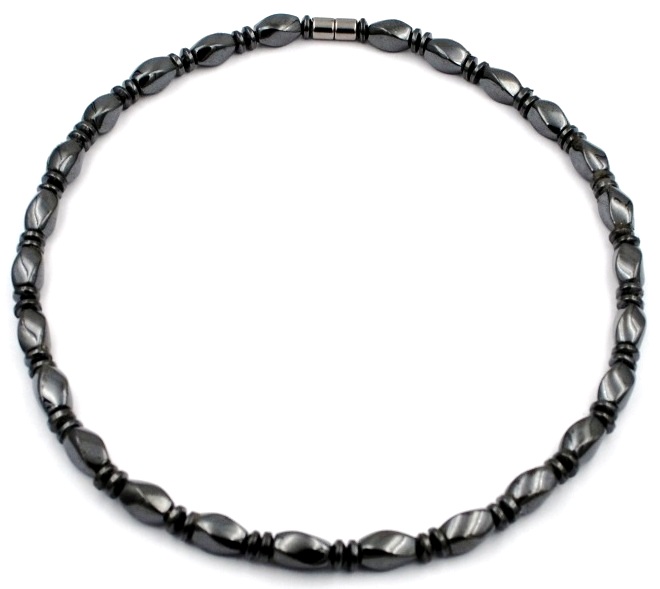 1 PC. Heavy Twisted Beads Magnetic Necklace for Men & Women #MN-0113