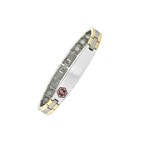 LIMITED SALE Stainless Steel Alert ID Bracelet with Magnets  #MSSB101