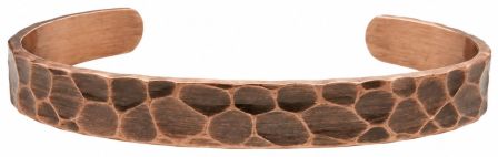 Heavy Hammered Earth Thick Copper Cuff Bangle Bracelet (No-Magnet) #PCC001