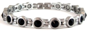 LIMITED SALE Black Crystal Stainless Steel Magnetic Bracelet #SSB404s