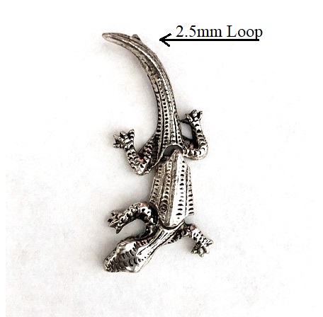 Alligator .925 Solid Sterling Silver Pendant with 2 Sections Movable #SSP-104